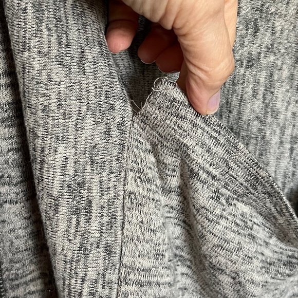 LOGO by Lori Goldstein Heathered Sharkbite Hem Cardigan - Picture 6 of 7